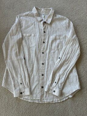 Kuhl Adele Cream Textured Button-Down Shirt